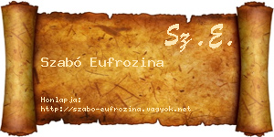 Szabó Eufrozina névjegykártya