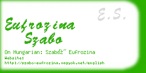 eufrozina szabo business card